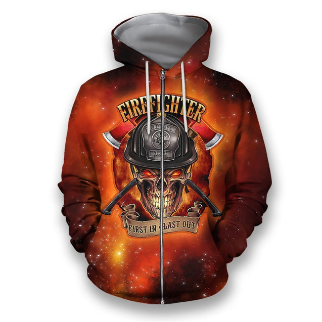 3D all over print firefighter hoodie-Apparel-HbArts-Zip-Hoodie-S-Vibe Cosy™