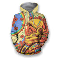 3D all over print astronaut in flower background-Apparel-HbArts-Zip-Hoodie-S-Vibe Cosy™