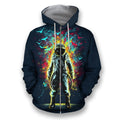 3D all over print black astronaut in the space-Apparel-HbArts-Zip-Hoodie-S-Vibe Cosy™