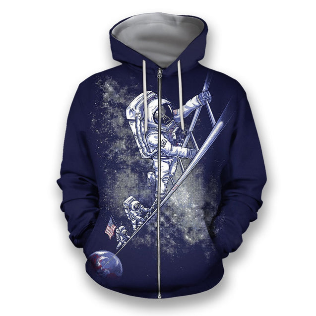 3D all over print astronauts-Apparel-HbArts-Zip-Hoodie-S-Vibe Cosy™