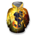3D all over print astronaut in space-Apparel-HbArts-Zip-Hoodie-S-Vibe Cosy™
