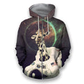3D all over print astronaut giraffe in space-Apparel-HbArts-Zip-Hoodie-S-Vibe Cosy™
