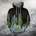 3D All Over Printed Black cactus Shirts-Apparel-NTH-Zip-S-Vibe Cosy™