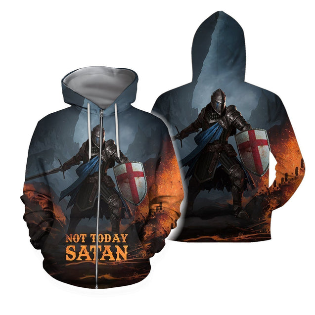 3D All Over Printed Knight Templar-Apparel-HP Arts-ZIPPED HOODIE-S-Vibe Cosy™