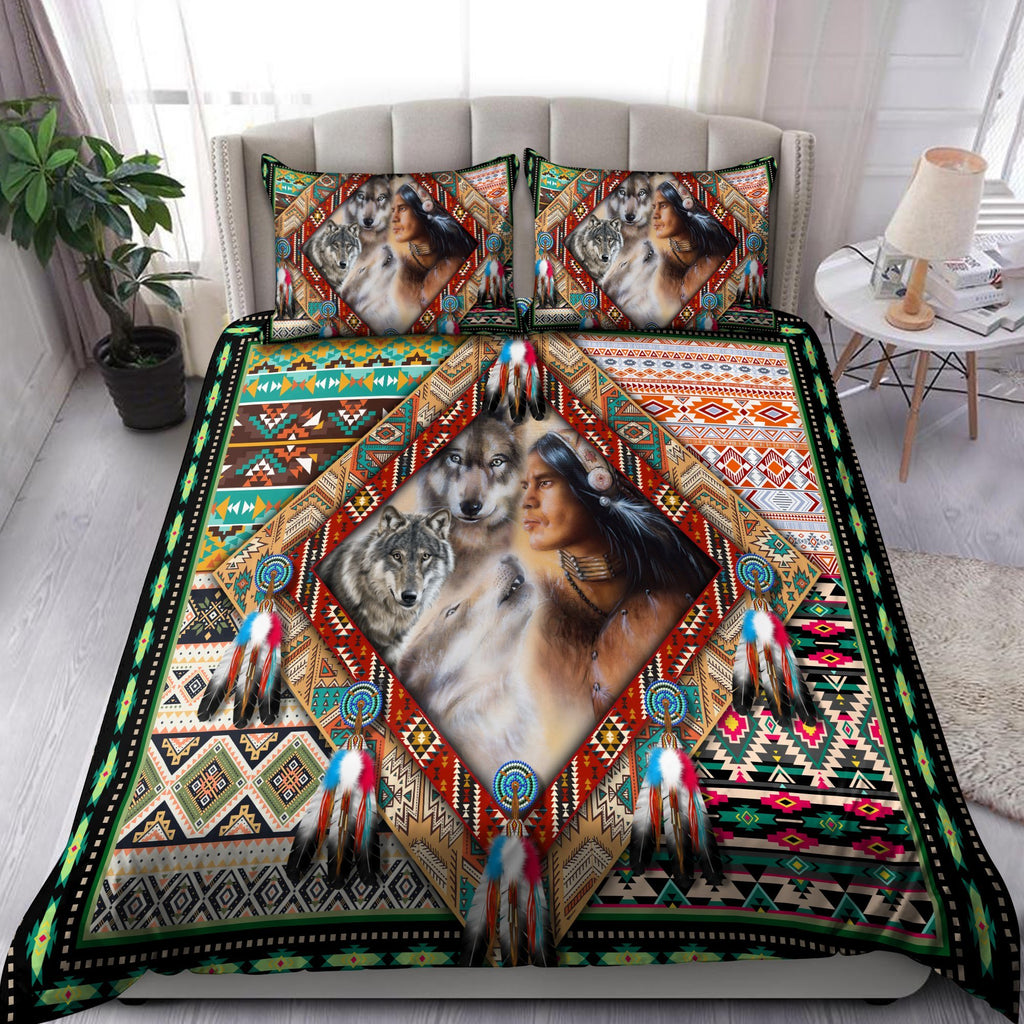 Wolf Native American 3D All Over Printed Bedding Set