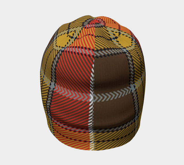 BUCHANAN OLD SET WEATHERED TARTAN BEANIE HJ4-BEANIES-LoveTheWorld-Adult Small / Medium-Bamboo (mild)-Black-Vibe Cosy™