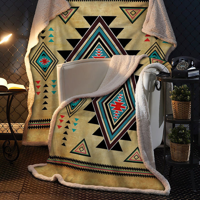 Native American 3D All Over Printed Blanket