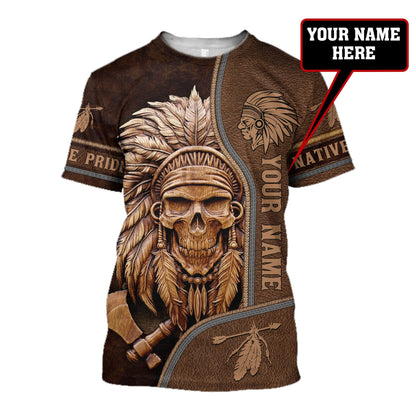 Customize Name Native American 3D All Over Printed Unisex Shirt