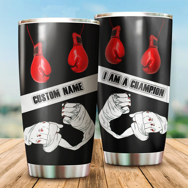 Boxing Custom Name Tumbler