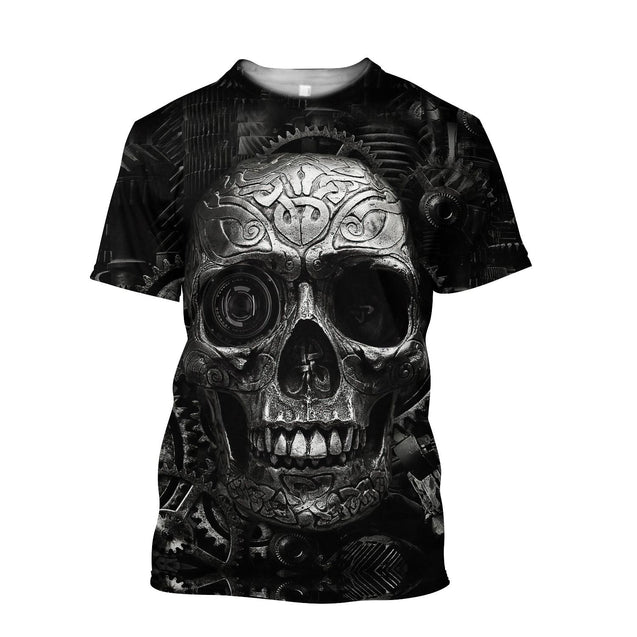 Mechanic Skull 3D All Over Printed Hoodie For Men and Women TN17092001