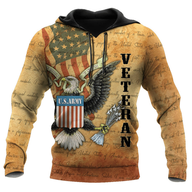 US Army Veteran 3D All Over Printed Unisex Shirts