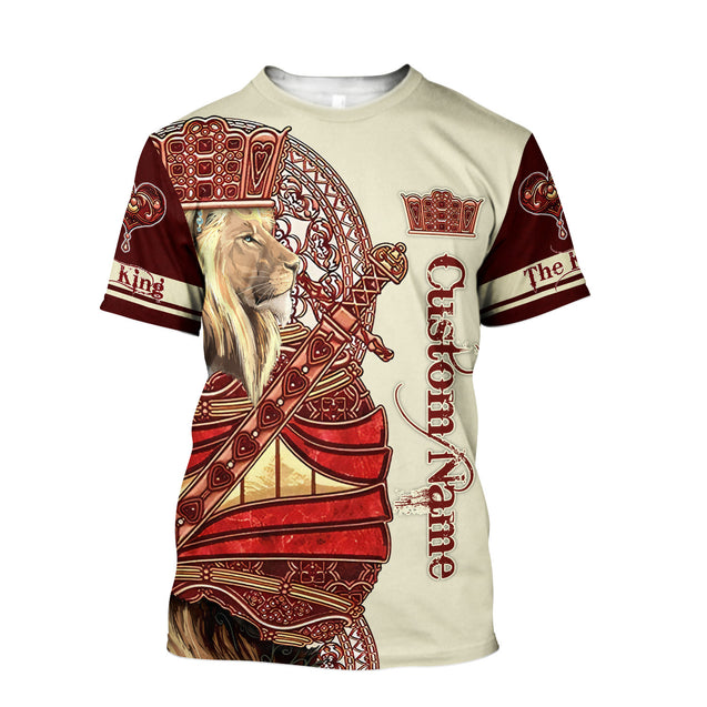 Custom Name King Lion 3D All Over Printed Unisex Shirts