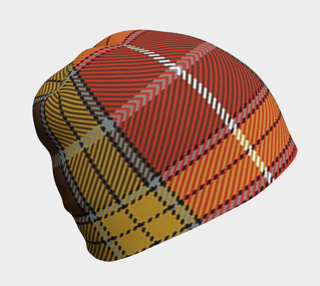 BUCHANAN OLD SET WEATHERED TARTAN BEANIE HJ4-BEANIES-LoveTheWorld-Adult Small / Medium-Bamboo (mild)-Black-Vibe Cosy™