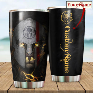 Sparta Warrior Lion Custom Name Tumbler