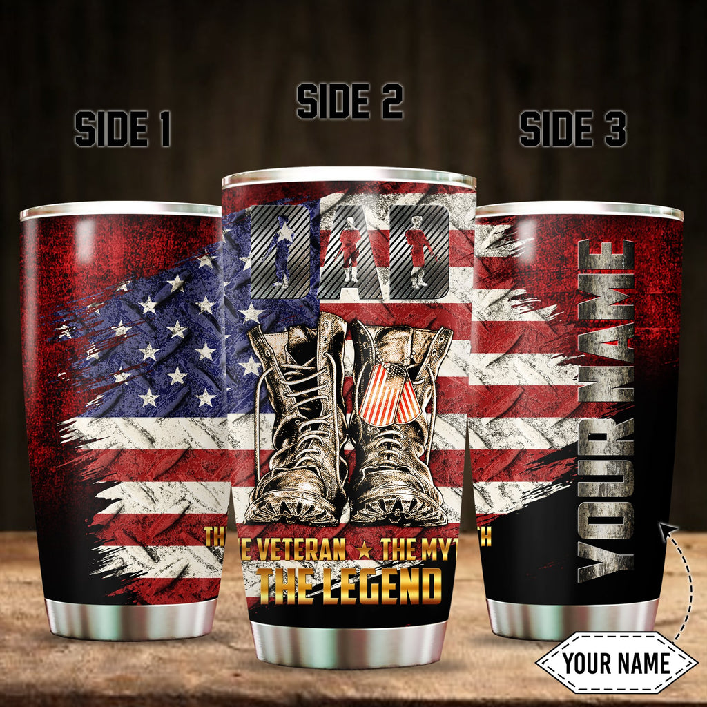 Customized Name American Steel Tumbler