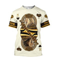 Yellow King Heart Lion Poker 3D Over Printed  Unisex Shirts