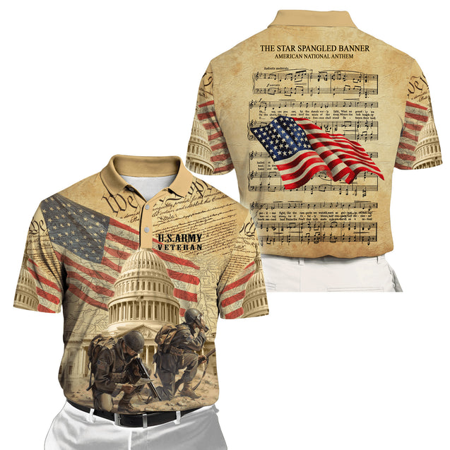 American U.S Army Veteran 3D All Over Printed Unisex Shirts