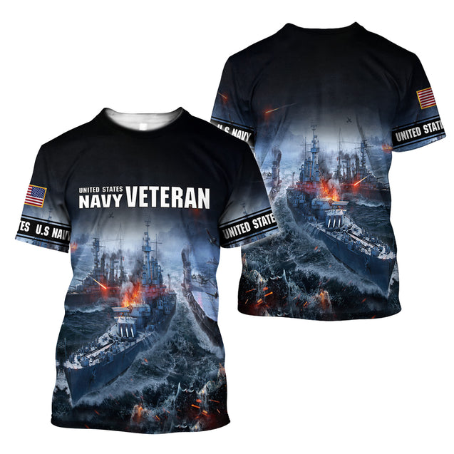 US Navy Veteran 3D All Over Printed Unisex Shirts