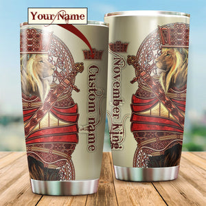 November King Lion Custom Name Tumbler