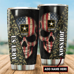 Customize Name United States Army Tumbler