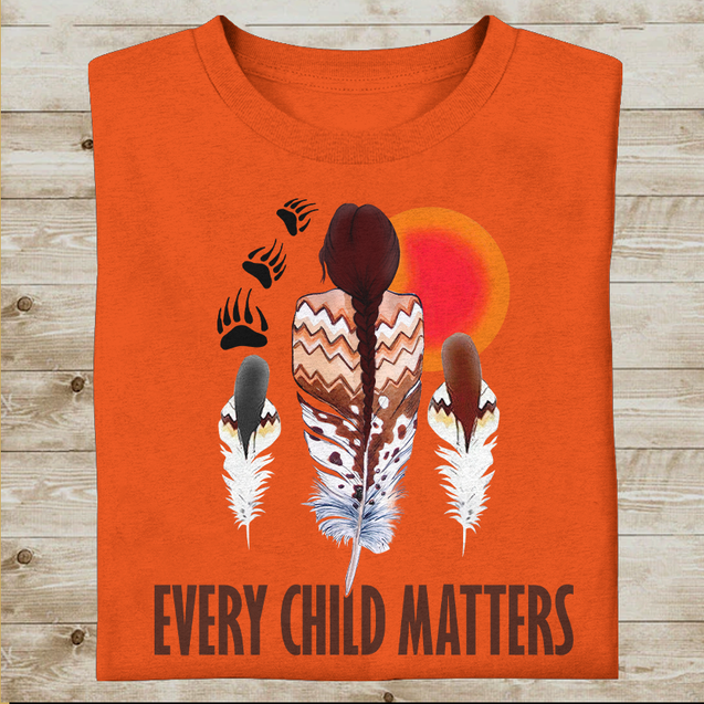 Vibecosy Every Child Matters Native American T-Shirt VP24012207