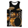 Drum music 3d hoodie shirt for men and women HG12118-Apparel-HG-Men's tank top-S-Vibe Cosy™