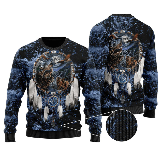 Wolf Native American 3D All Over Printed Unisex Shirts No 01