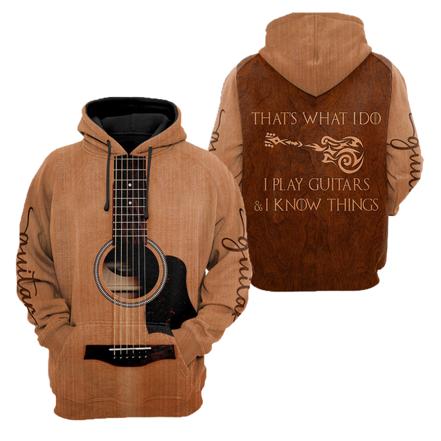 Guitar 3D That's What I do I Play Guitars And I Know Things All Over Printed Shirts For Men And Women TR09012104