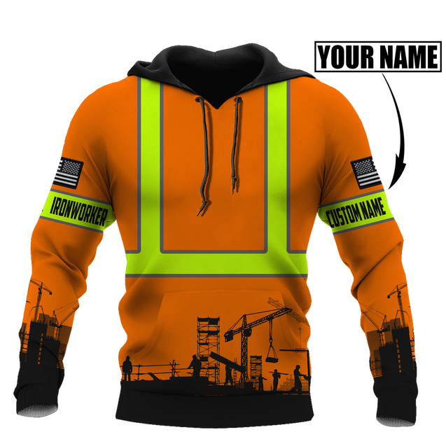 Personalized Ironworker Safety 3D All Over Printed Unisex Shirts TN