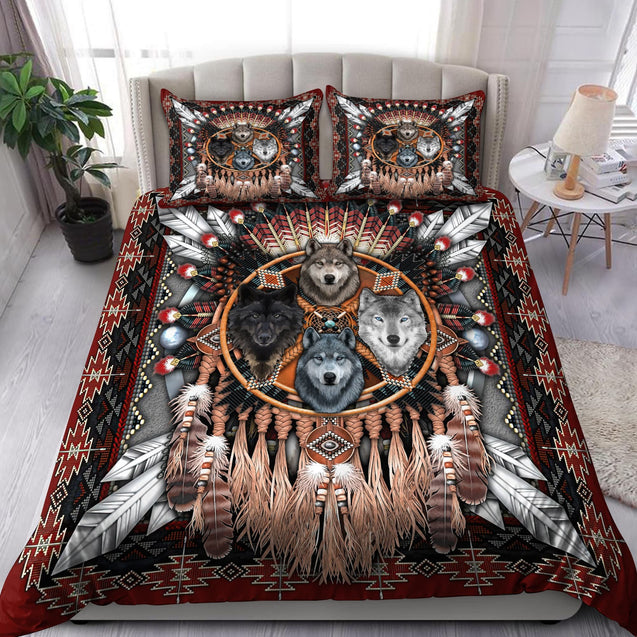 Wolf Native American 3D All Over Printed Bedding Set