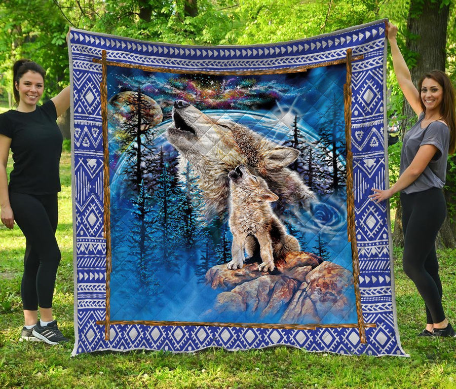 Wolf 3D Full Printing Soft and Warm Quilt