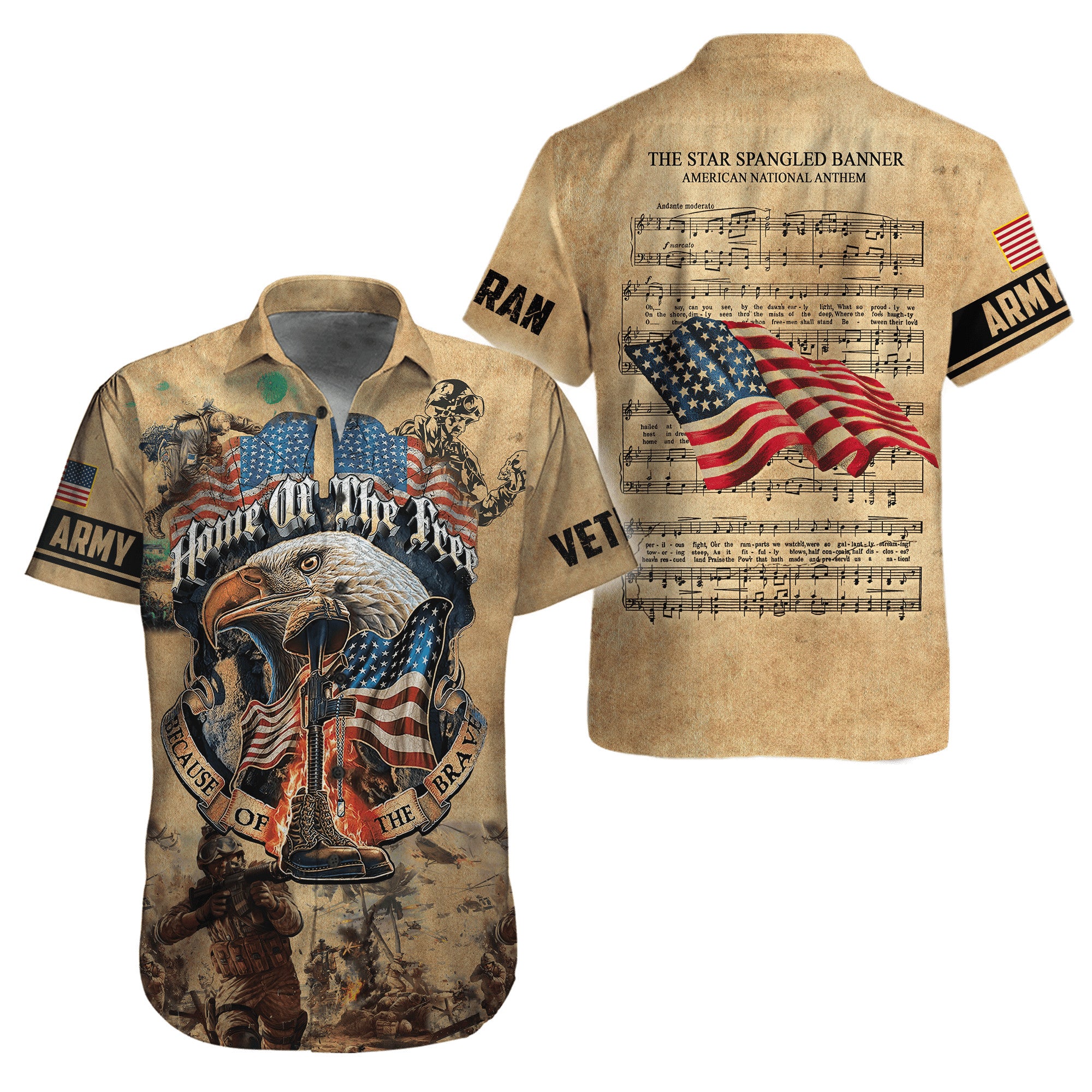American U.S Army Veteran 3D All Over Printed Unisex Shirts