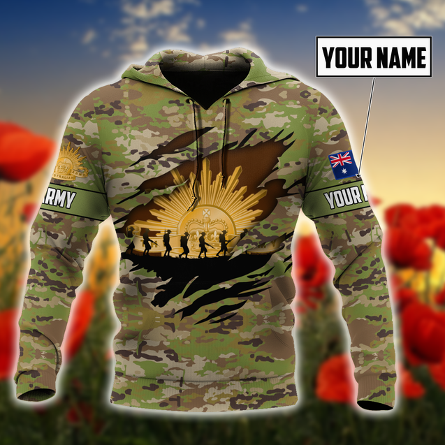 Premium Personalized Anzac Day Australian Army 3D All Over Printed Unisex Shirts TN