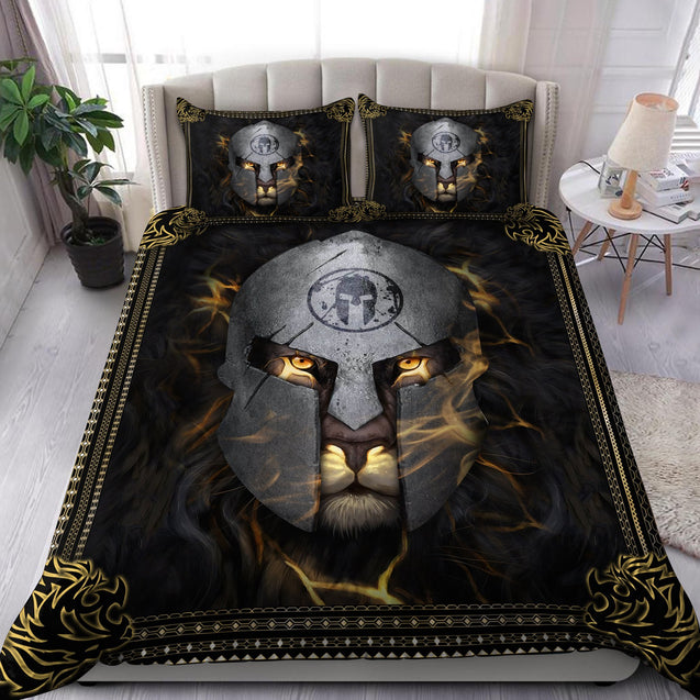 Spartan Lion Warrior3D All Over Printed Bedding Set