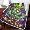 Mardi Gras All Over Printed Blanket