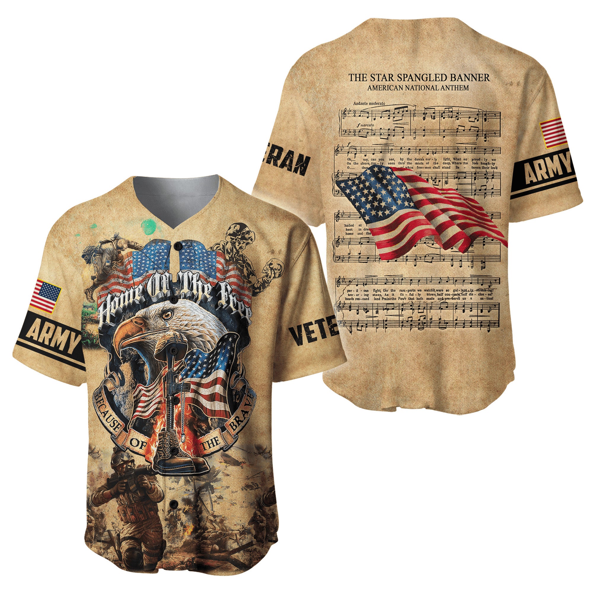 American U.S Army Veteran 3D All Over Printed Unisex Shirts