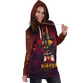 All Over Printed Anubis Hoodie Dress-Apparel-HbArts-Hoodie Dress-S-Vibe Cosy™