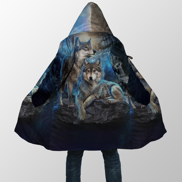 Wolf Hoodie T Shirt Cloak For Men and Women HAC220402-Apparel-NM-Hoodie-S-Vibe Cosy™