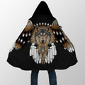 Native American Wolf Hoodie T Shirt For Men and Women HAC210405-Apparel-NM-Hoodie Coat-S-Vibe Cosy™