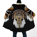 Native American Wolf Hoodie T Shirt For Men and Women HAC210405-Apparel-NM-Hoodie-S-Vibe Cosy™