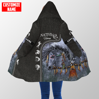 Customized Name Native American 3D All Over Printed Legging + Cloak