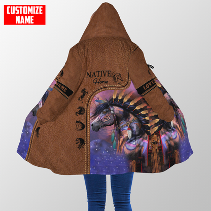 Customized Name Native American 3D All Over Printed Legging + Cloak