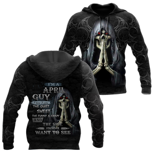 April Guy Skull 3D All Over Printed Unisex Hoodie