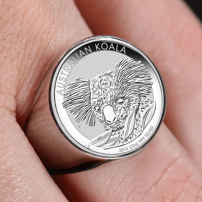 Koala Coin Ring Australia 04 K5-RINGS-HP Arts-Stainless Steel Signet Ring-Vibe Cosy™