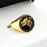 Koala Australia Ring J8-RINGS-HP Arts-18K Gold Finish Signet Ring-Vibe Cosy™