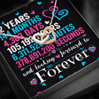 12th Wedding Anniversary 12 Years Marriage Couples Husband Wife Romantic Love Neacklace Gift