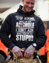 Stop asking why I am an A$$hole-T-Shirts-CustomCat-UNISEX STANDARD TSHIRT-Black-S-Vibe Cosy™
