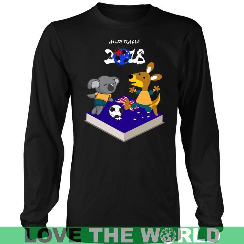 AUSTRALIA 2018 FOOTBALL T-SHIRT TH9-T-SHIRTS-HP Arts-District Long Sleeve Shirt-Black-S-Vibe Cosy™