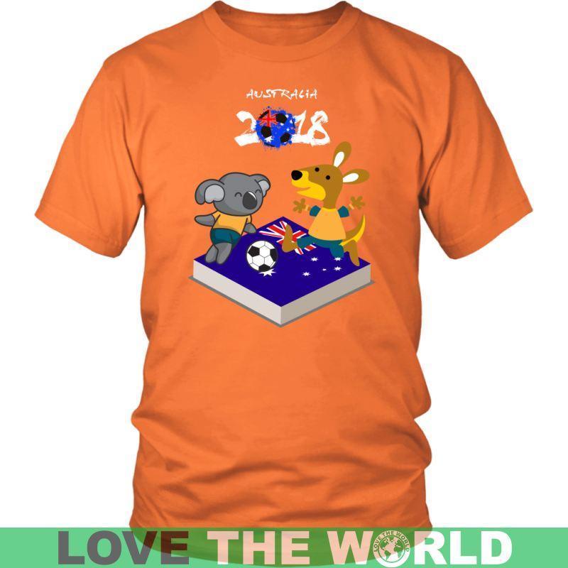 AUSTRALIA 2018 FOOTBALL T-SHIRT TH9-T-SHIRTS-HP Arts-District Unisex Shirt-Orange-S-Vibe Cosy™