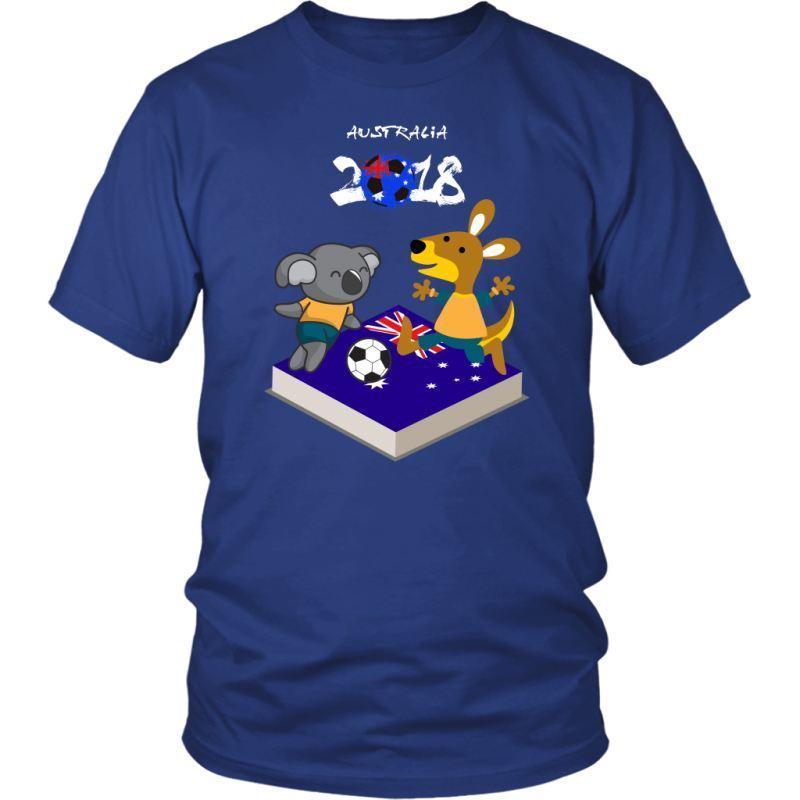 AUSTRALIA 2018 FOOTBALL T-SHIRT TH9-T-SHIRTS-HP Arts-District Unisex Shirt-Royal Blue-S-Vibe Cosy™